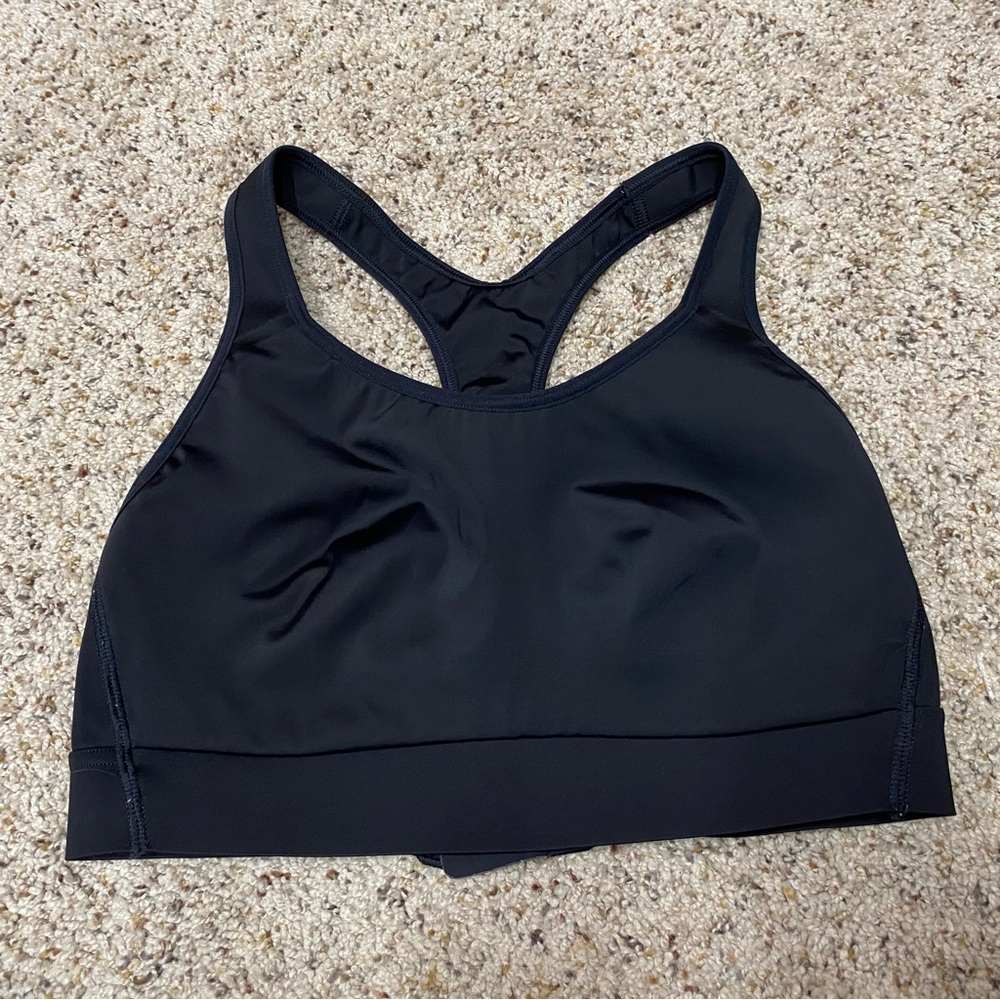 Athleta women's sports bra 34B/C racerback black activewear - Picture 2 of 7
